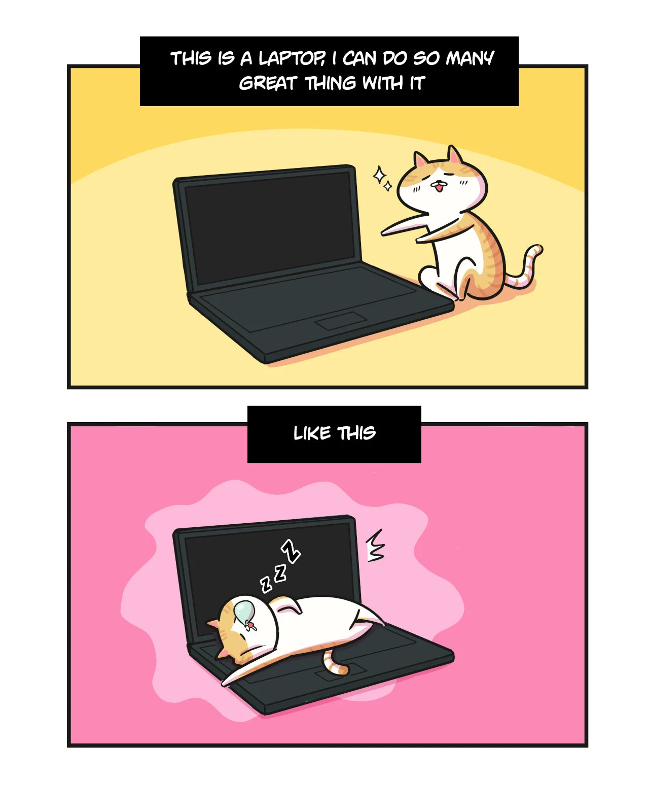 Tang Ping Cat comic, chapter nine: Tang Ping’s New Laptop